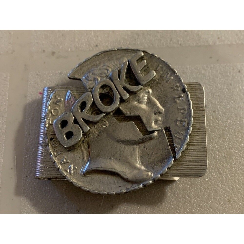 Broke Money Clip Liberty Coin Cracked Broken Bill Folder